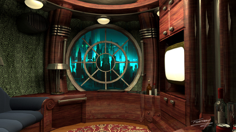 Illustration for article titled Who's your Big Daddy? Concept art from that cancelled Bioshock movie
